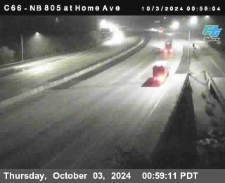 NB 805 at Home Ave (On Ramp)