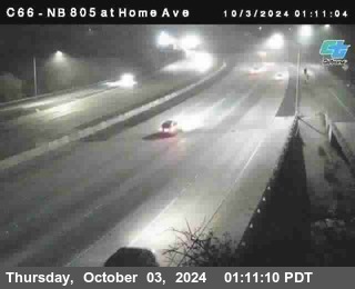 NB 805 at Home Ave (On Ramp)