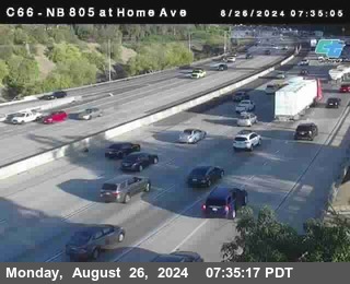 NB 805 at Home Ave (On Ramp)