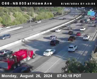 NB 805 at Home Ave (On Ramp)