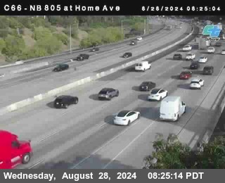 NB 805 at Home Ave (On Ramp)