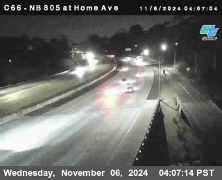 NB 805 at Home Ave (On Ramp)