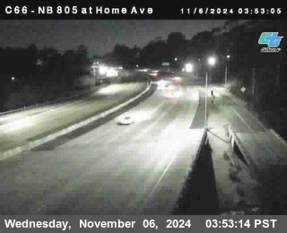 NB 805 at Home Ave (On Ramp)