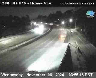 NB 805 at Home Ave (On Ramp)