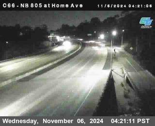 NB 805 at Home Ave (On Ramp)