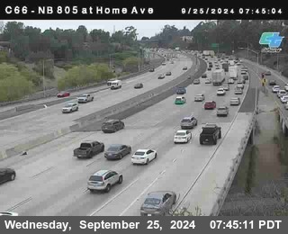 NB 805 at Home Ave (On Ramp)