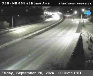 NB 805 at Home Ave (On Ramp)