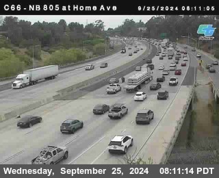 NB 805 at Home Ave (On Ramp)