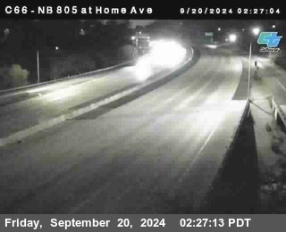 NB 805 at Home Ave (On Ramp)