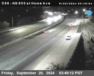 NB 805 at Home Ave (On Ramp)