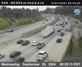 NB 805 at Home Ave (On Ramp)