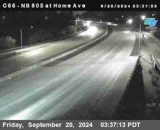 NB 805 at Home Ave (On Ramp)