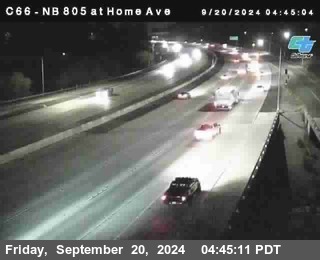 NB 805 at Home Ave (On Ramp)