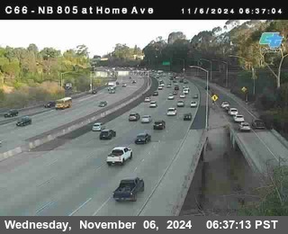 NB 805 at Home Ave (On Ramp)