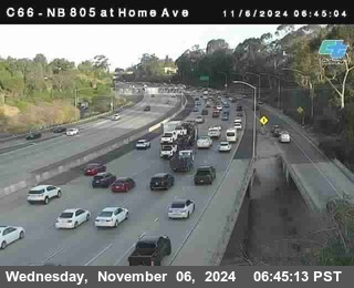 NB 805 at Home Ave (On Ramp)