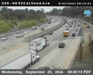 NB 805 at Home Ave (On Ramp)