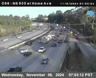 NB 805 at Home Ave (On Ramp)