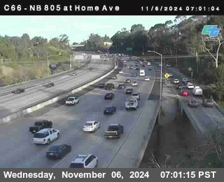 NB 805 at Home Ave (On Ramp)