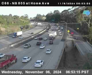 NB 805 at Home Ave (On Ramp)