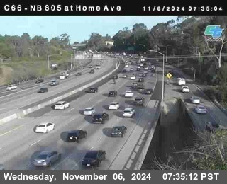 NB 805 at Home Ave (On Ramp)