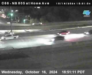 NB 805 at Home Ave (On Ramp)