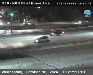 NB 805 at Home Ave (On Ramp)