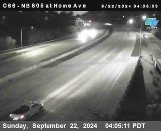 NB 805 at Home Ave (On Ramp)