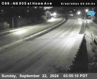 NB 805 at Home Ave (On Ramp)