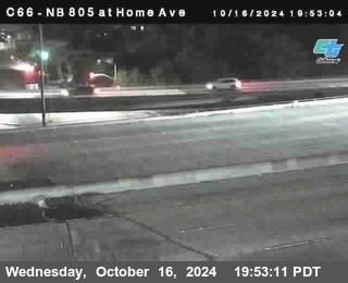 NB 805 at Home Ave (On Ramp)