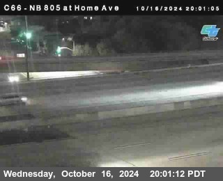 NB 805 at Home Ave (On Ramp)