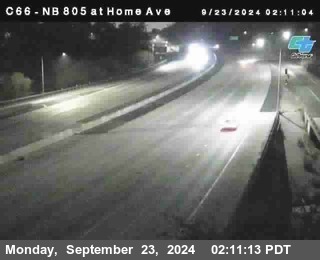 NB 805 at Home Ave (On Ramp)