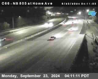 NB 805 at Home Ave (On Ramp)