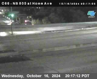 NB 805 at Home Ave (On Ramp)