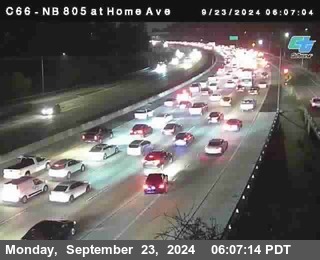 NB 805 at Home Ave (On Ramp)