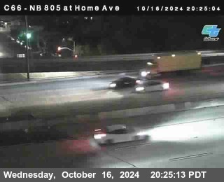 NB 805 at Home Ave (On Ramp)