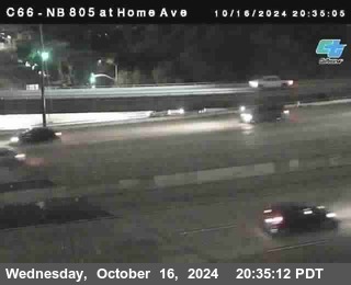 NB 805 at Home Ave (On Ramp)