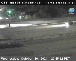 NB 805 at Home Ave (On Ramp)