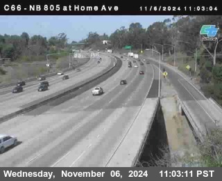 NB 805 at Home Ave (On Ramp)