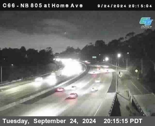 NB 805 at Home Ave (On Ramp)