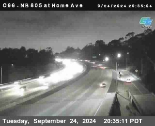 NB 805 at Home Ave (On Ramp)