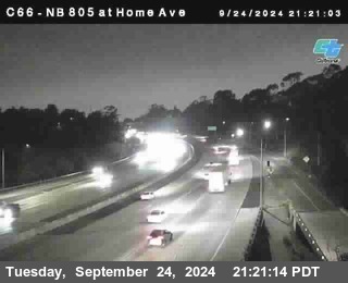 NB 805 at Home Ave (On Ramp)