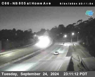 NB 805 at Home Ave (On Ramp)