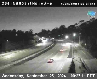 NB 805 at Home Ave (On Ramp)