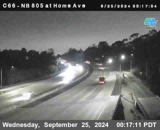 NB 805 at Home Ave (On Ramp)