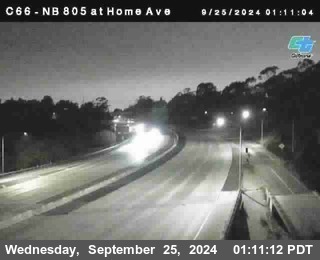 NB 805 at Home Ave (On Ramp)