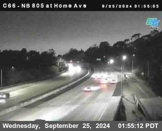 NB 805 at Home Ave (On Ramp)