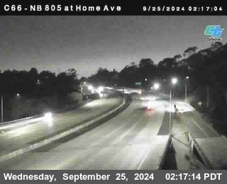 NB 805 at Home Ave (On Ramp)