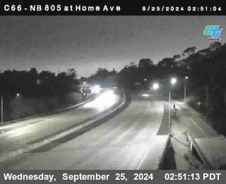 NB 805 at Home Ave (On Ramp)