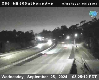 NB 805 at Home Ave (On Ramp)