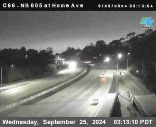 NB 805 at Home Ave (On Ramp)